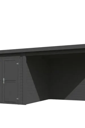 Outdoor Life Blokhut Finn Carbon Grey 450 x 250 cm Superprijs